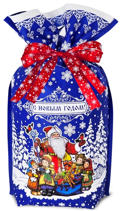 Купить Новогодние мешочки -  Долгожданные подарки (синий)