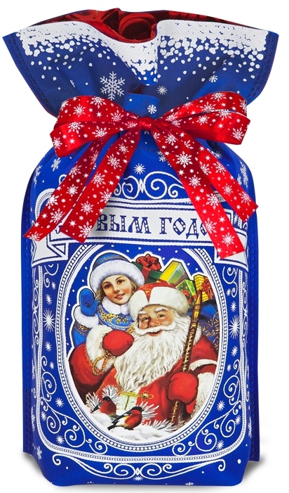 Купить Новогодние мешочки -  Скоро будем (синий)