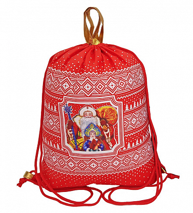 Купить Новогодние мешочки - Рюкзак Русский Север красный 35х45 см., 4000  