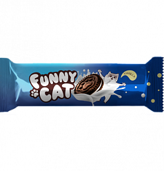 Печенье Funny Сat с какао и начинкой с ароматом ванили 95 гр.