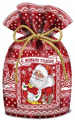 Купить Новогодние мешочки - Мешочек Бельчонок красный 25х30 см., 1800  