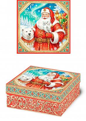 Купить Уп. Коробка с крышкой От Дедушки Мороза 16х16х7, 400-500  